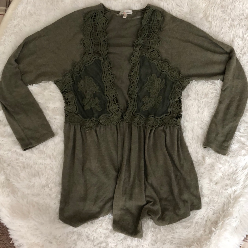 Women’s navy green cardigan